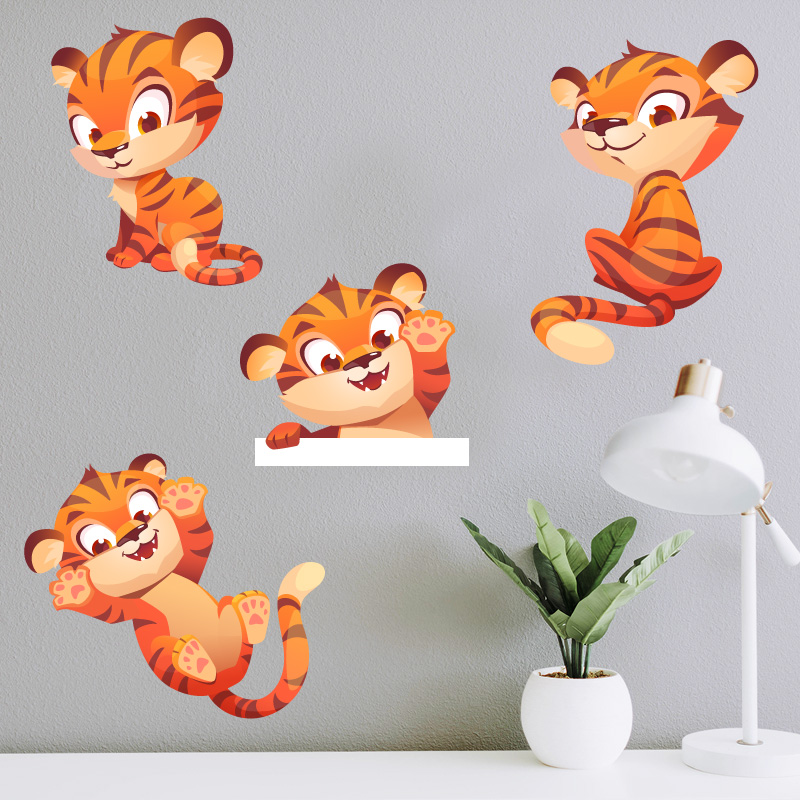 Αυτοκόλλητο τοίχου Little Tigers